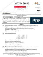 Cumulative Test - 4 - (DROPPER - NEET) - Solid State & Electrochemistry