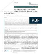 Adherence To Anti Diabetic Medication Among Patients With Diabetes in Eastern Uganda A Cross Sectional Study