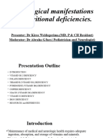 Neurological Manifestations of Nutritional Deficiencies