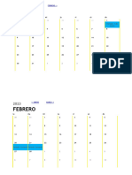 Plantilla Calendario de 12 Meses Con Feriados en Argentina 2023