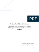 La Idea de Dios en Descartes y Leibniz: El Dios Garante Del Mejor de Los Mundos Posibles