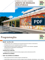 Apresentação Minicurso GERENCIAMENTO DE RESÍDUOS LABORATORIAIS 31.10.19 - FINAL