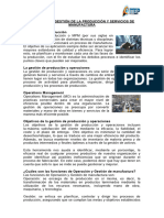 Operacion y Gestion de La Produccion y Servicios de Manufactura