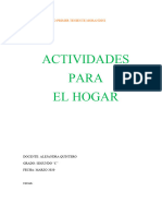 Actividades para El Hogar