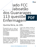 Simulado FCC para Jaboatão Dos Guararapes-PE (113 Questões de Enfermagem)