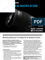 Canon Ef Lens Ef100mm f28l Macro Is Usm Instrucciones Es ES 106718