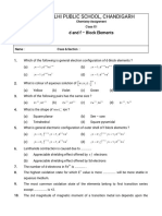 D and F - Block Elements