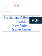 Psychology New Patient Intake Packet