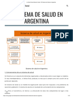 La Salud Como Derecho Social - El Sistema de Salud en Argentina