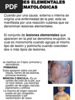 Lesiones Elementales Dermatológicas