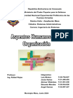 Aspectos Humanos de La Organización