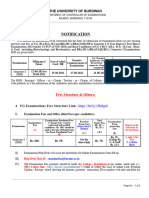 Notification: The University of Burdwan