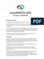 REGLAMENTO Futbol Femenino 2024 PDF