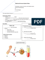 Unit 9 - Blood and Immune System Notes