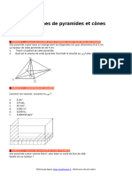 Volumes de Pyramides Et Cones Exercices de Maths en 4eme 304