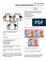 ATIVIDADE - TIPOS DE PREDICADO - Recuperação 8º Ano - 3 Semana