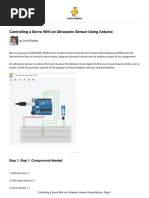 Controlling A Servo With An Ultrasonic Sensor Usin