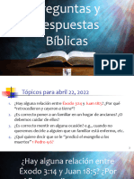 Preguntas y Respuestas Biblicas Numero 15 042222 F