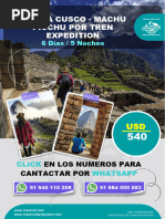 Tour MachuPicchu Con Tren Expedition Turista Nacional