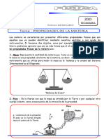 Fisi Propiedades de La Materi 2do Sec