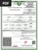 Estados Unidos Mexicanos Acta de Nacimiento: Identificador Electrónico