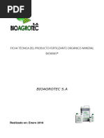 FICHA TECNICA BIOXINIS Bioagrotec S.A .. 1 1