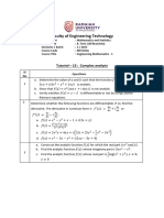 MTF101A - Tutorial-13 - Complex Analysis