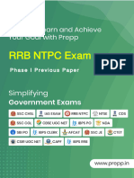 RRB NTPC E: Phase I Previous Paper