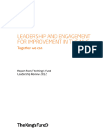 Leadership For Engagement Improvement Nhs Final Review2012