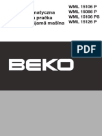 Instrukcja Obs Ugi Do Pralki BEKO WML 15106 P PL