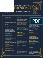 Yellow Cocktail Menu Template