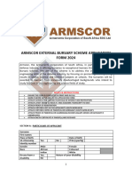 Armscor External Bursary Application Form 2024