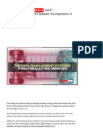 EV Thermal Management Systems - Importance in Electric Vehicle - E-Vehicleinfo