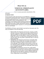 Practical Epq (Eyesenck'S Personality Questionnaire)