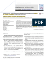 1 Multi-Echelon, Multi-Indenture Spare Parts Inventory Control Subject To System Availability and Budget Constraints, 2014