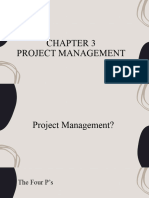 CSC577 - Chapter 3 - Project Management