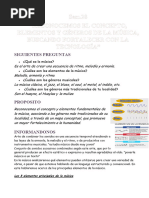 Sem.28 Reconocemos El Concepto, Elementos Y Géneros de La Música, Buscando Fortalecer Con La Tecnología"