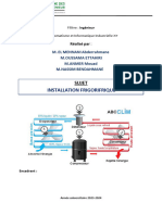 Projet Installation Frigorifrique