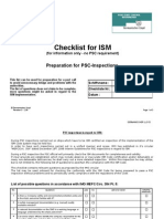 ISM Checklist For PSC