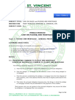 Finals Module Law On Pledge and Mortgage: Coo - Form 12