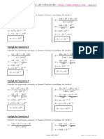 3ème Maths Puissances Fiche D'exercices Correction