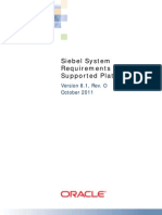 Siebel System Requirements and Supported Platforms: Version 8.1, Rev. O October 2011