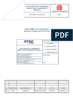 CHW2204 00 EL CAL 8303 RevA Electrical Load List