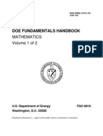 DOE Fundamentals Handbook, Mathematics Volume 1 of 2