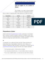 Preposiciones de Lugar en Inglés - In, On, Under, in Front Of, Behind, Between