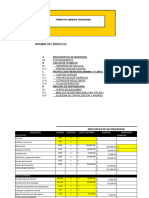 Formato Corrida Financiera en Blanco