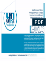 Guia Formatação de Proj. de Pesquisas Unesc 2016