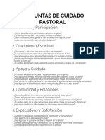 Preguntas de Cuidado Pastoral