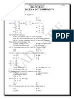 Chapter # 3 Matrices & Determinants