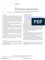 Measuring Flatness Characteristics of Steel Sheet Products: Standard Practice For